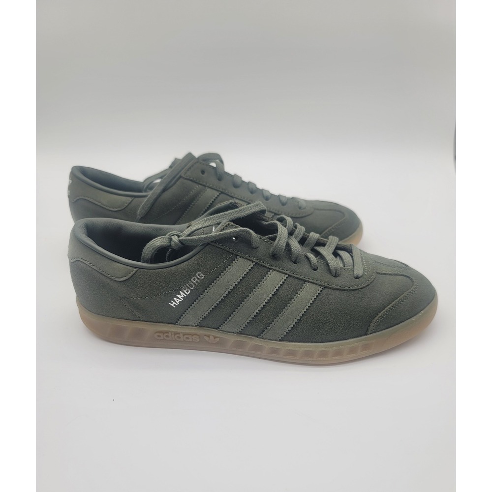Adidas Hamburg Green Suede Sneakers‎ Gum Sole Men's Size 9